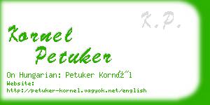 kornel petuker business card